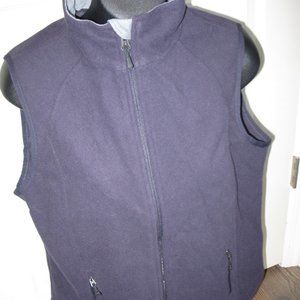 Lands' End Women's Marinac Fleece Vest, deep navy, size S, NWT
